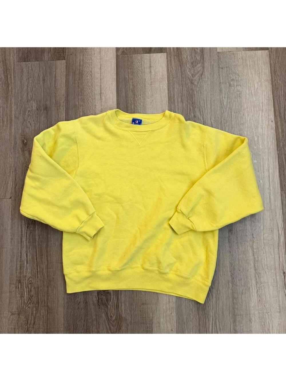 Vintage 90s Yellow Champion crewneck sweatshirt in a L #champion #crewneck